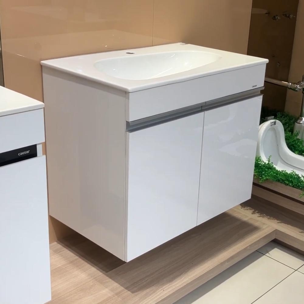 Bộ tủ chậu cabinet màu trắng Caesar LF5036+EH05036AV