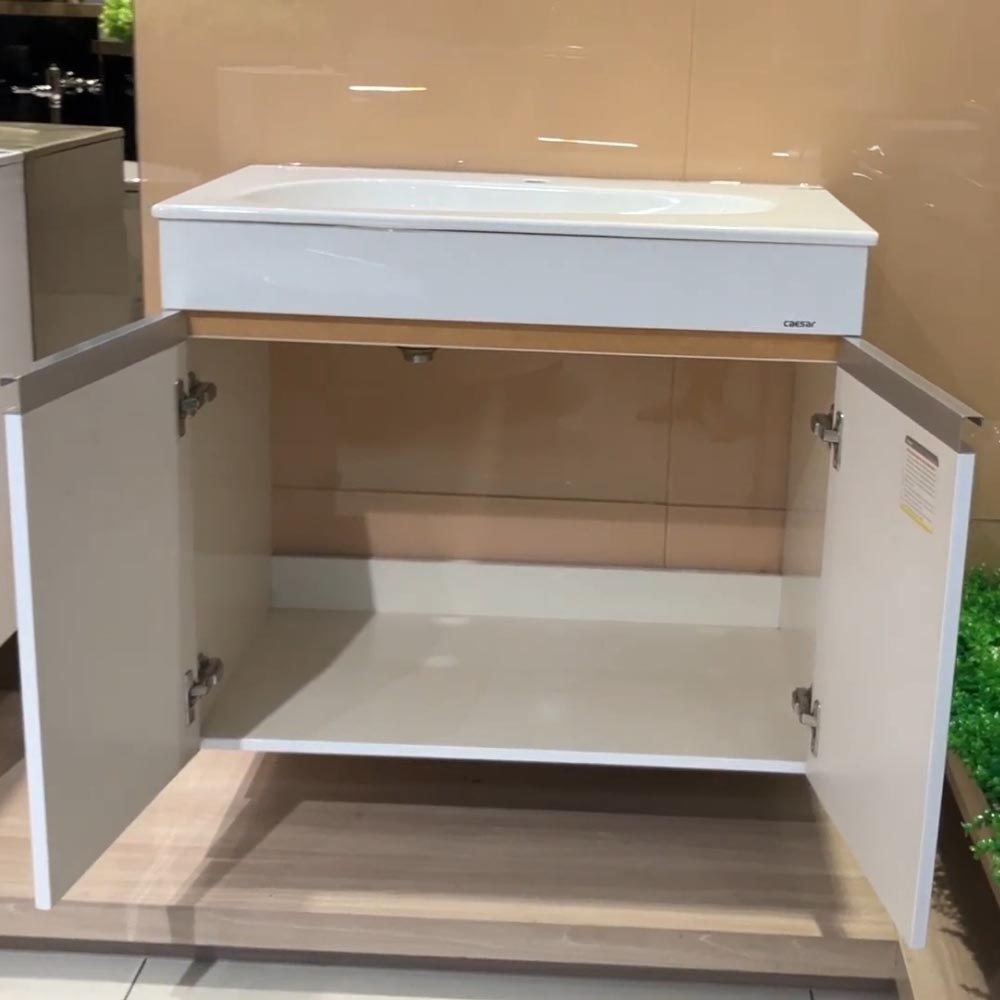 Bộ tủ chậu cabinet màu trắng Caesar LF5036+EH05036AV