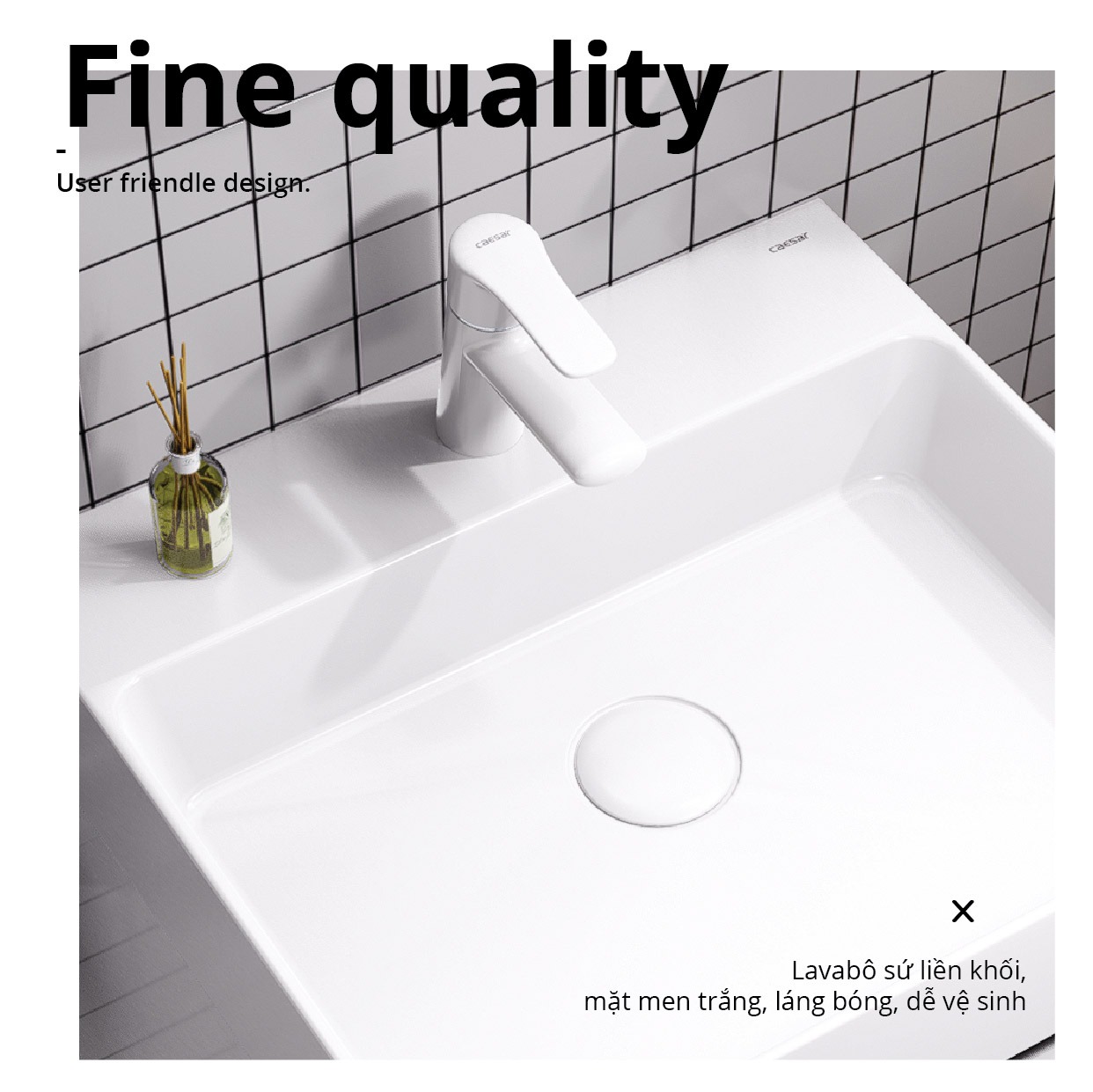 Tủ lavabo liền bàn Caesar LF5253+EH05253AV