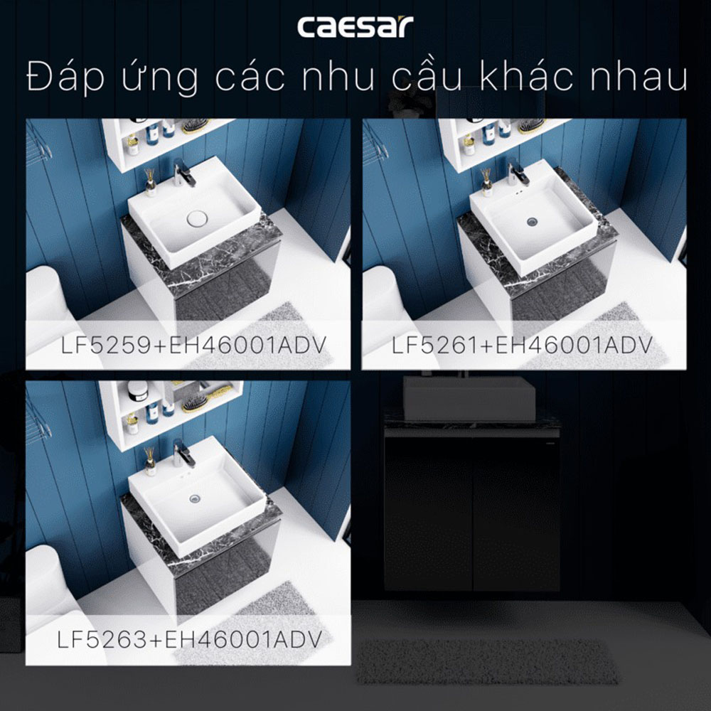 Bộ tủ chậu cabinet treo Caesar LF5253+EH46001ADV