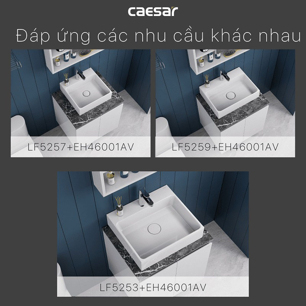 Bộ tủ chậu cabinet treo Caesar LF5253+EH46001AV