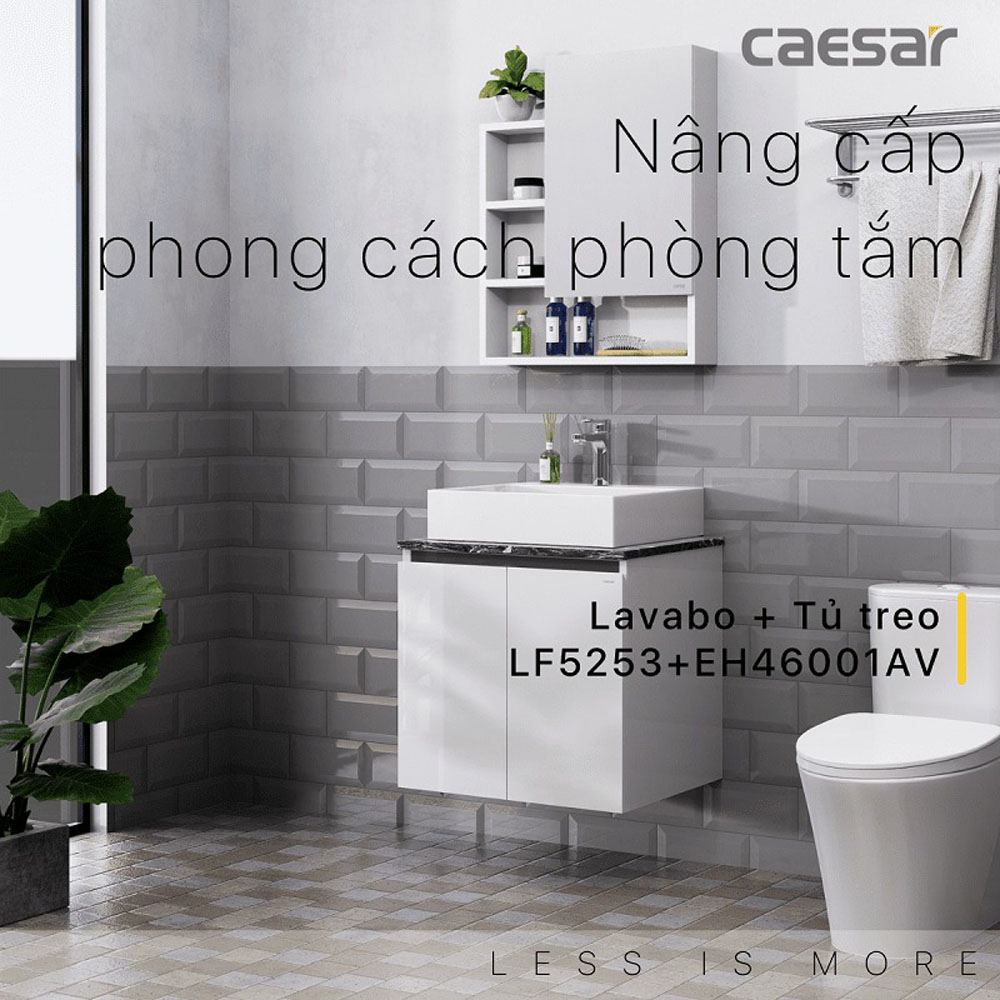 Bộ tủ chậu cabinet treo Caesar LF5253+EH46001AV