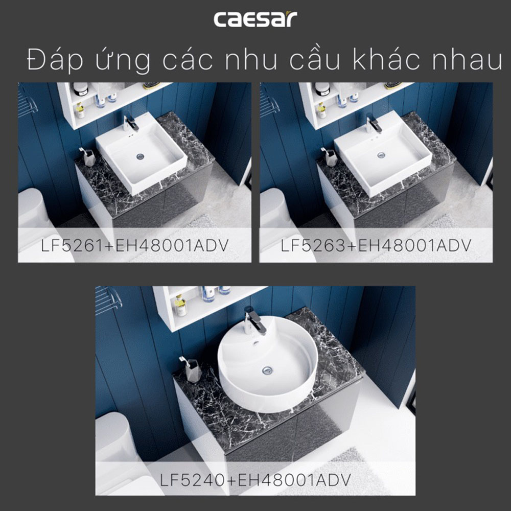 Bộ tủ chậu cabinet treo Caesar LF5253+EH48001ADV