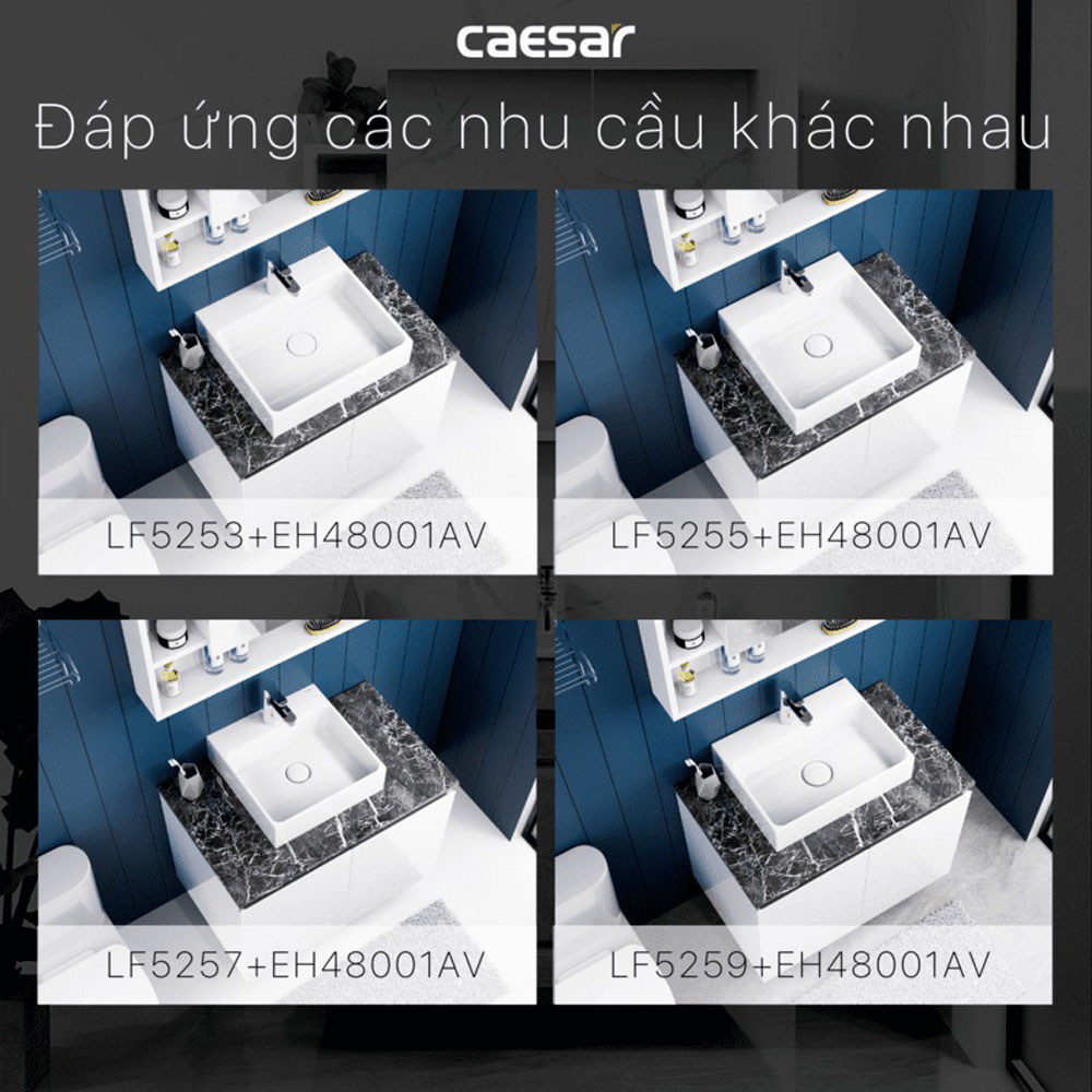 Bộ tủ chậu cabinet treo Caesar LF5253+EH48001AV