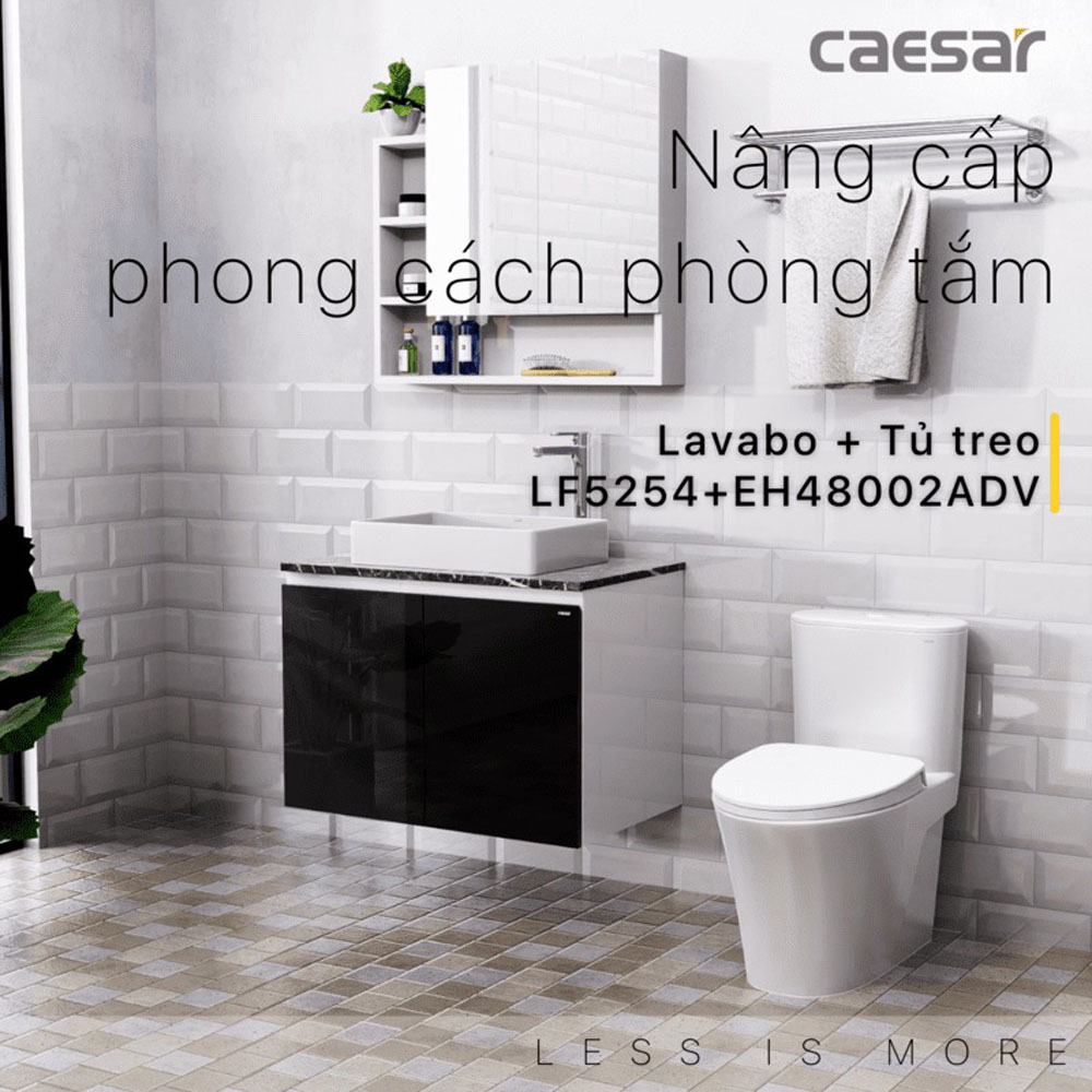 Bộ tủ chậu cabinet treo Caesar LF5254+EH48002ADV