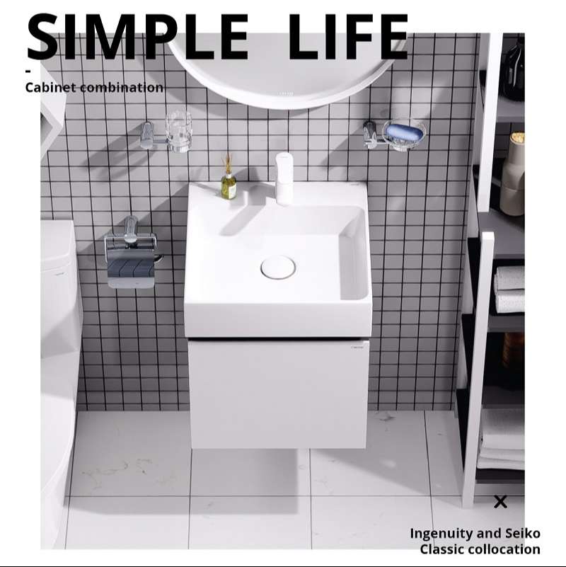 Bộ tủ chậu cabinet treo màu xám đậm Caesar LF5255+EH05255ATGV