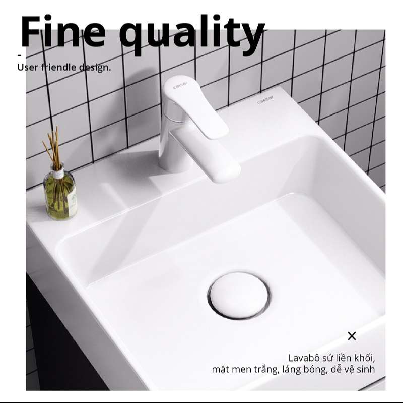 Bộ tủ chậu cabinet treo màu xám đậm Caesar LF5255+EH05255ATGV