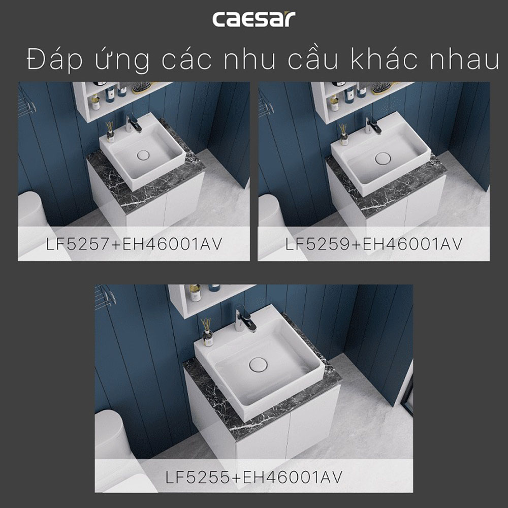 Bộ tủ chậu cabinet treo Caesar LF5255+EH46001AV