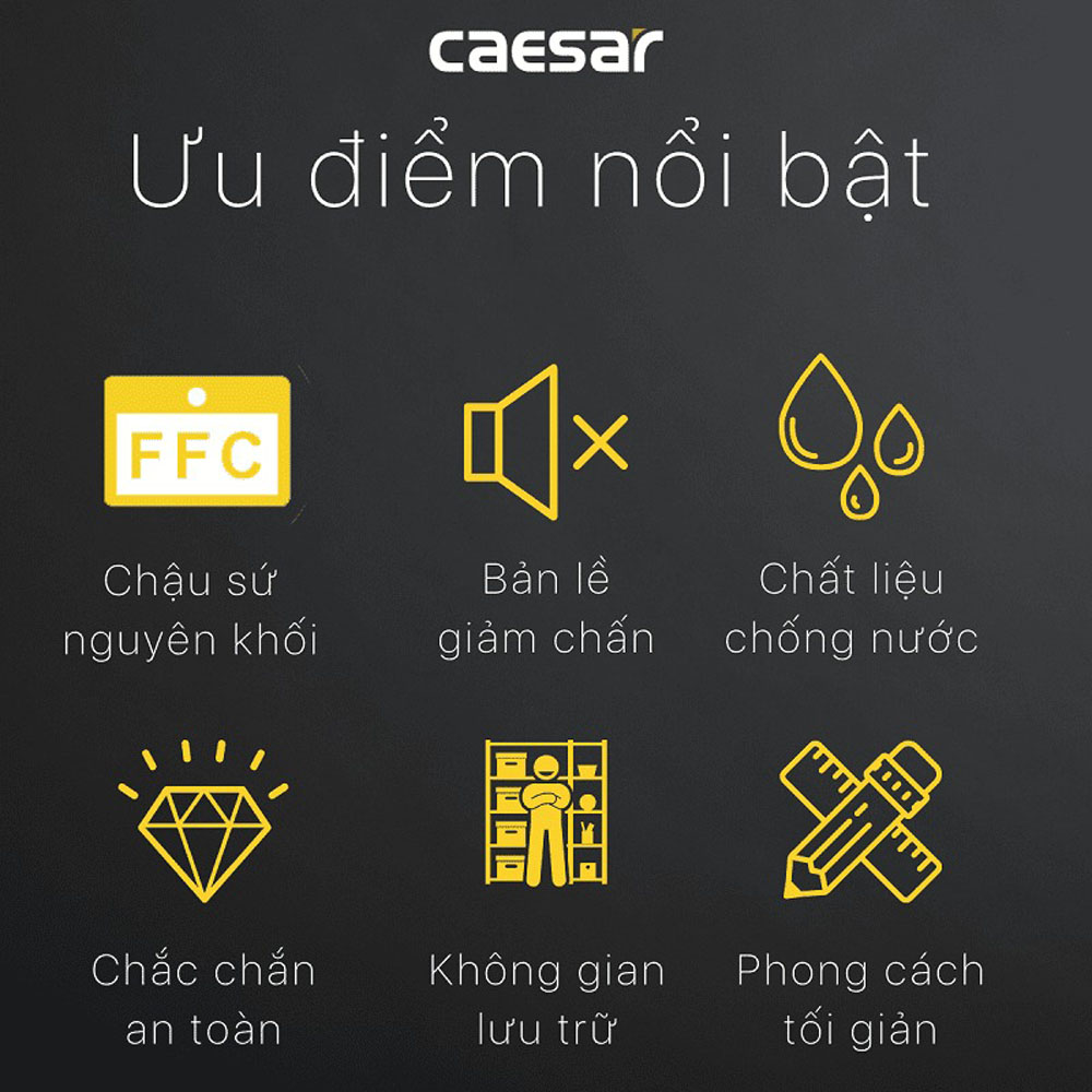 Bộ tủ chậu cabinet treo Caesar LF5255+EH46001AV