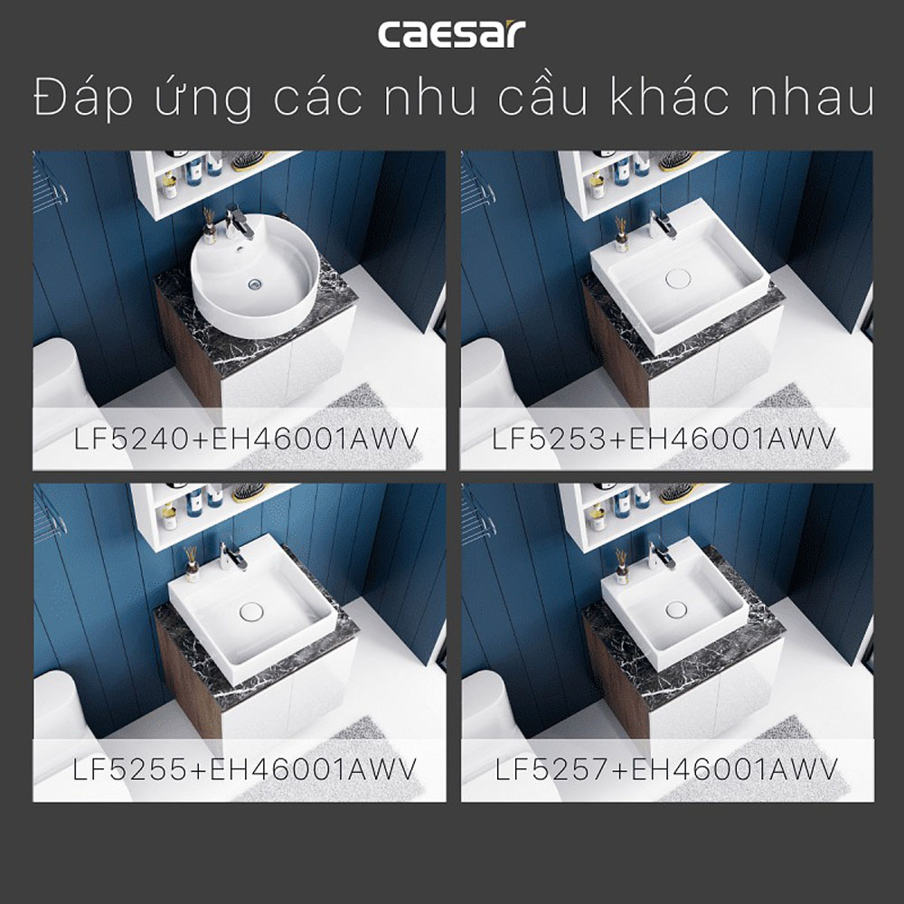 Bộ tủ chậu cabinet treo Caesar LF5255+EH46001AWV