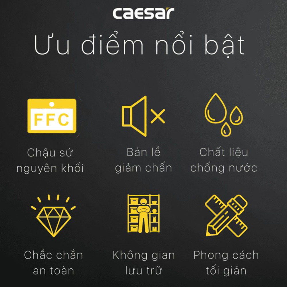 Bộ tủ chậu cabinet treo Caesar LF5255+EH48001ADV