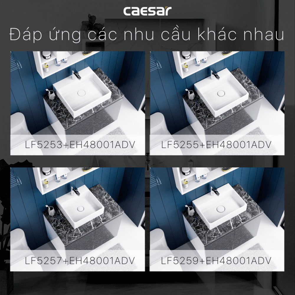 Bộ tủ chậu cabinet treo Caesar LF5255+EH48001ADV