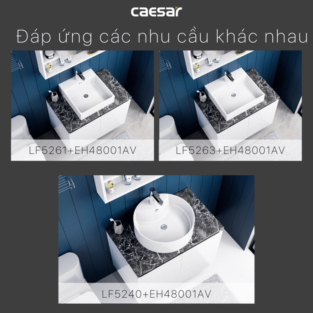 Bộ tủ chậu cabinet treo Caesar LF5255+EH48001AV