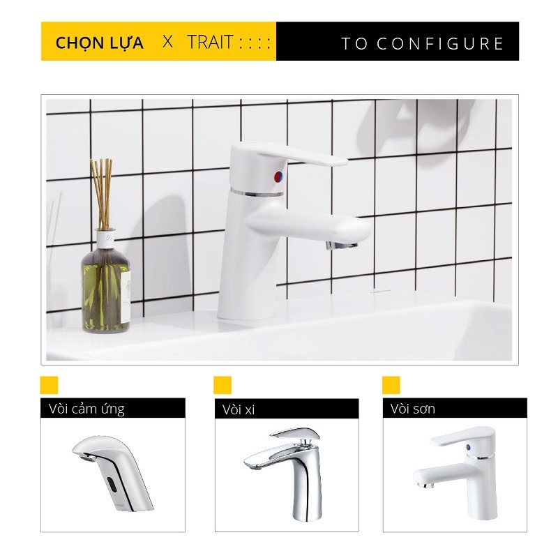 Bộ tủ chậu cabinet treo màu vân gỗ Caesar LF5257+EH05257AWV