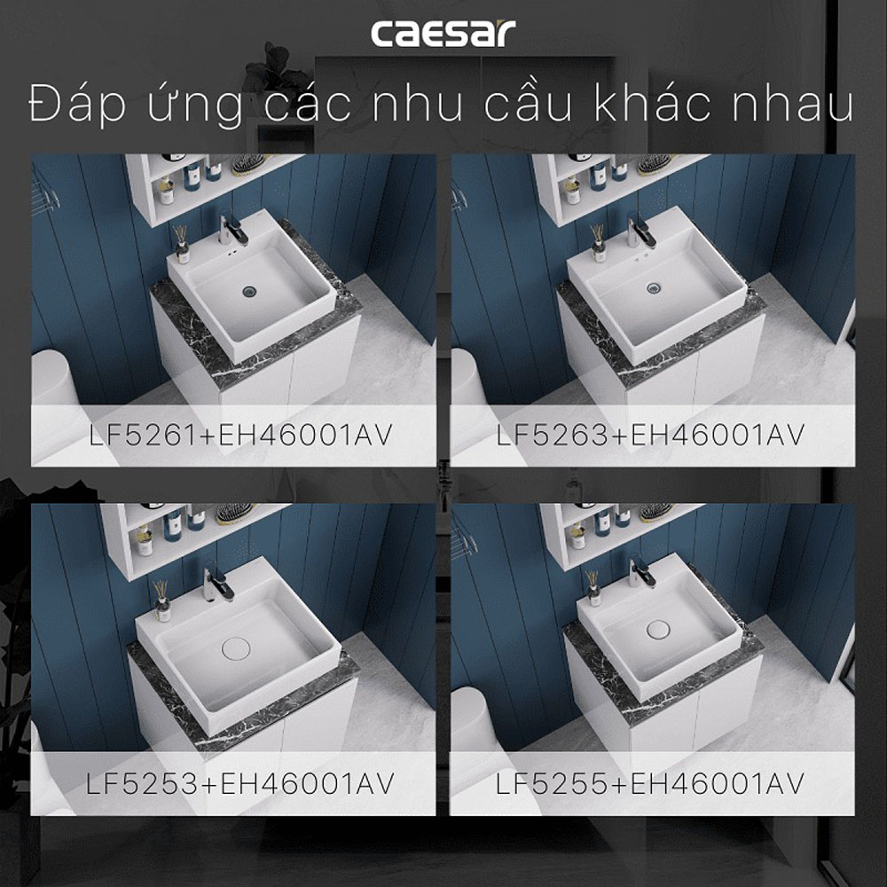Bộ tủ chậu cabinet treo Caesar LF5257+EH46001AV