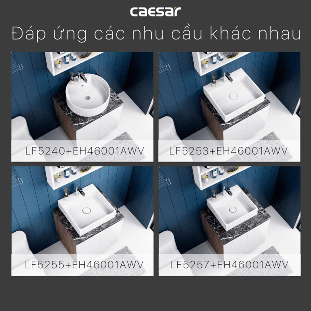 Bộ tủ chậu cabinet treo Caesar LF5257+EH46001AWV