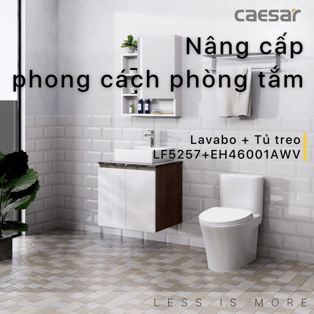 Bộ tủ chậu cabinet treo Caesar LF5257+EH46001AWV