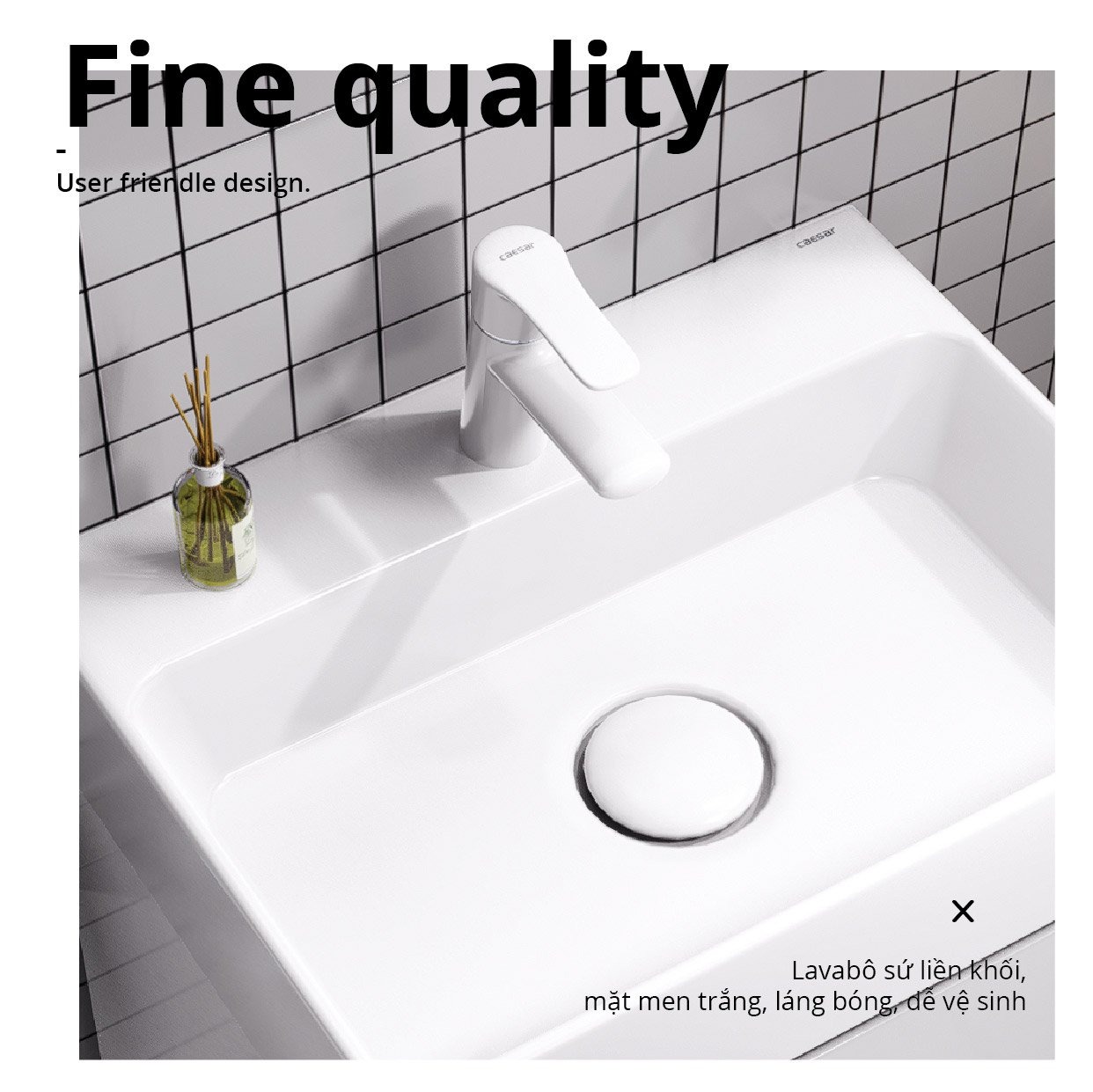 Tủ lavabo liền bàn Caesar LF5259+EH05259AV