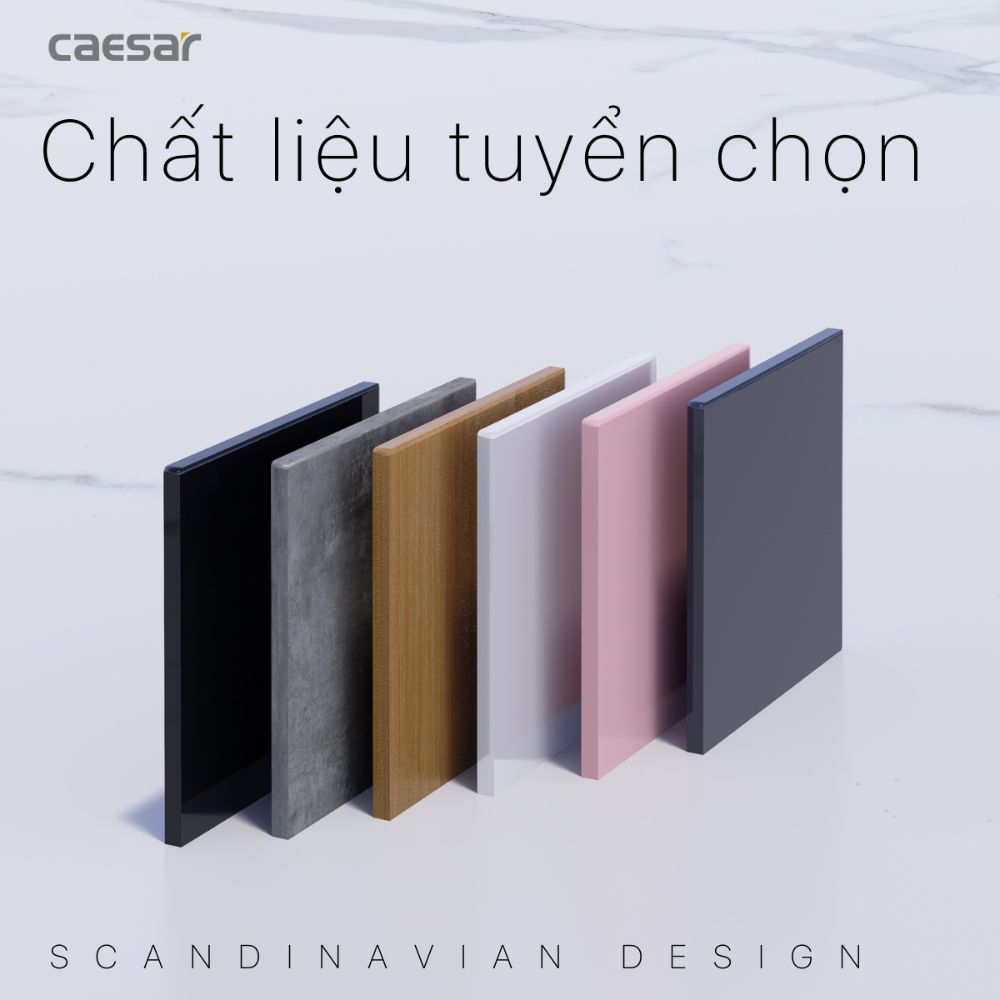 Bộ tủ chậu cabinet treo vân gỗ Caesar LF5259+EH05259AW7V