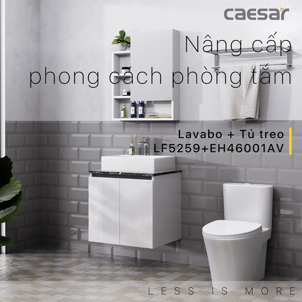 Bộ tủ chậu cabinet treo Caesar LF5259+EH46001AV