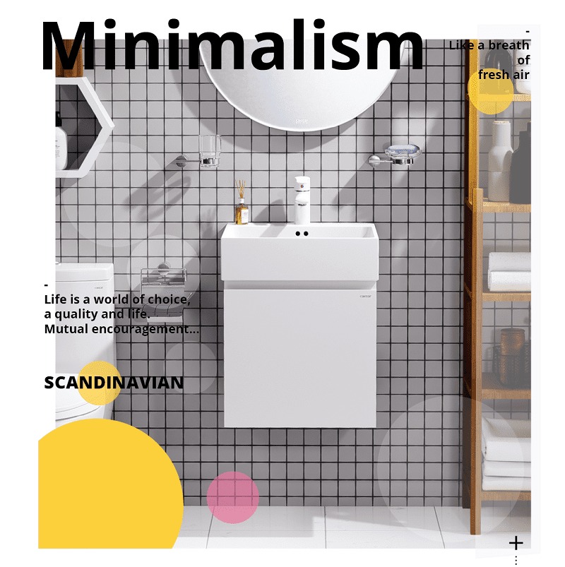 Bộ tủ chậu cabinet treo màu trắng Caesar LF5261+EH05261AV