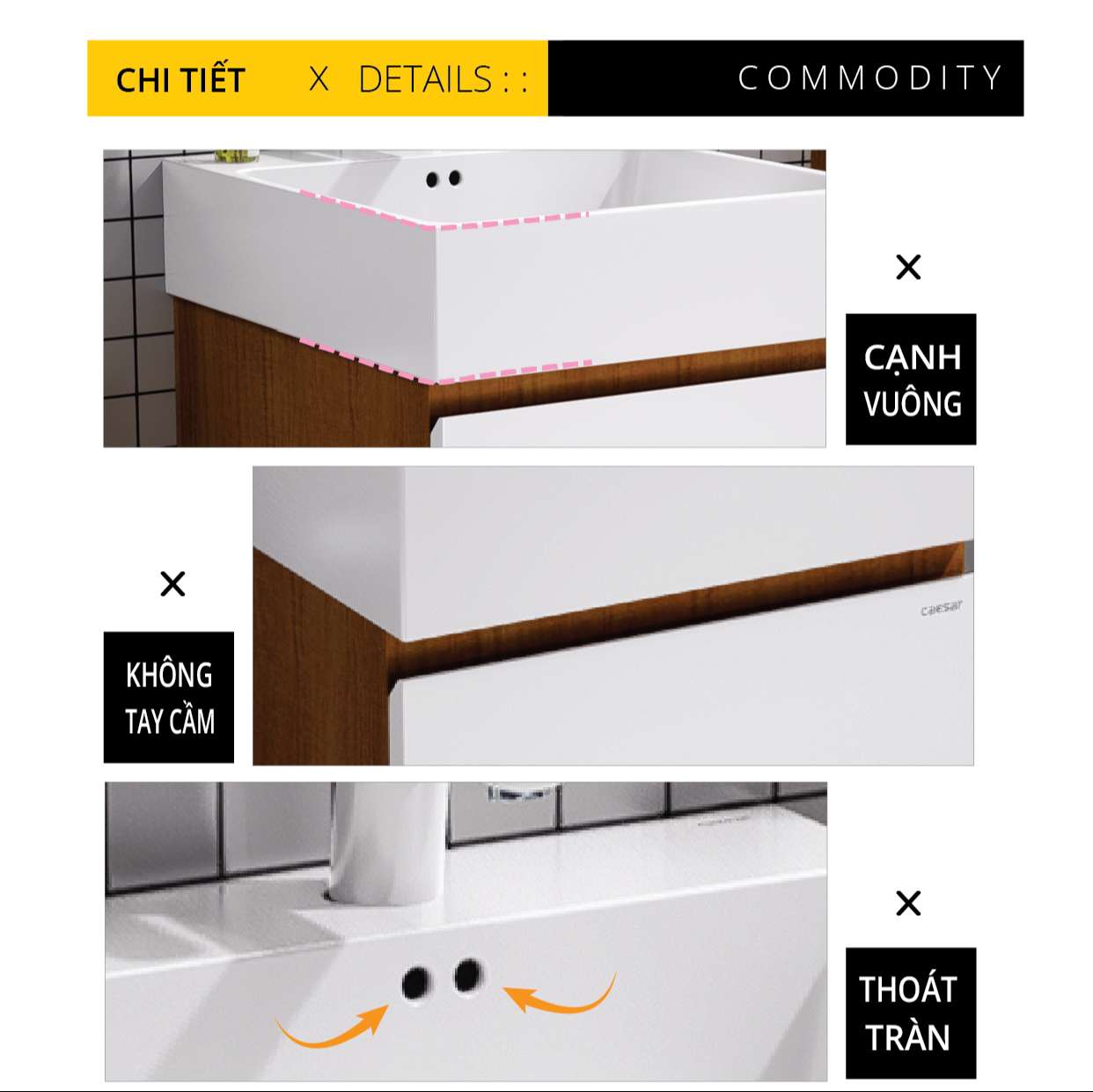 Tủ chậu cabinet Caesar LF5261+EH05261AWV