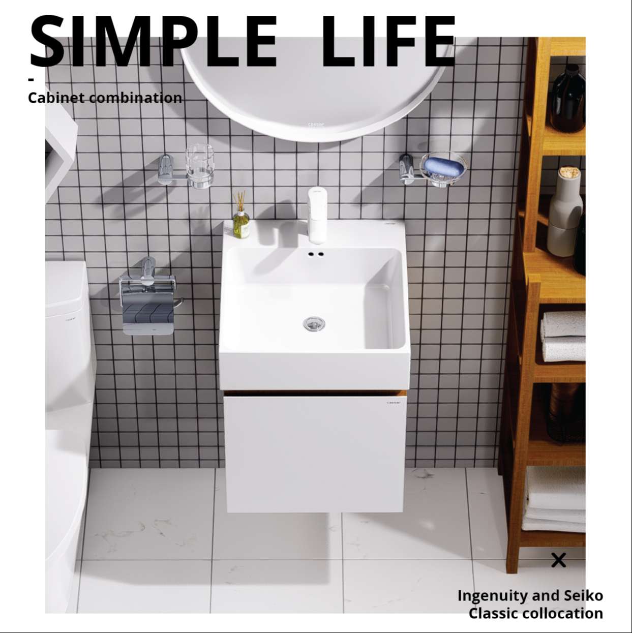 Tủ chậu cabinet Caesar LF5261+EH05261AWV