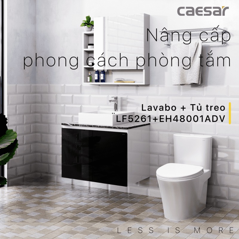 Bộ tủ chậu cabinet Caesar LF5261+EH48001ADV