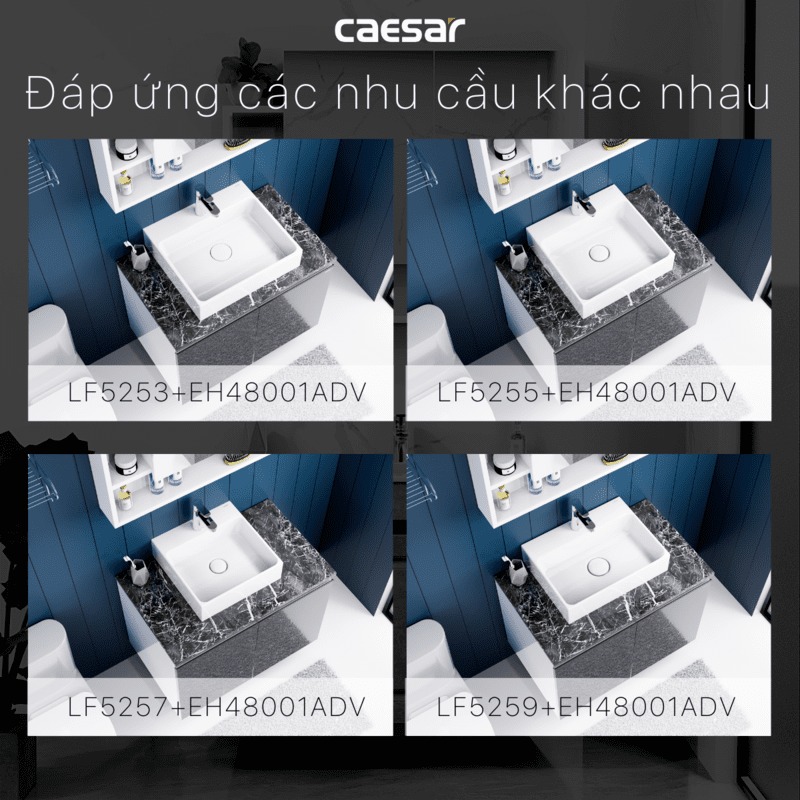Bộ tủ chậu cabinet Caesar LF5261+EH48001ADV