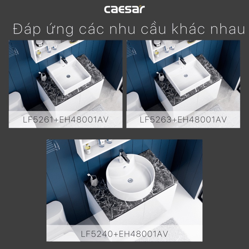 Bộ tủ chậu cabinet Caesar LF5261+EH48001AV