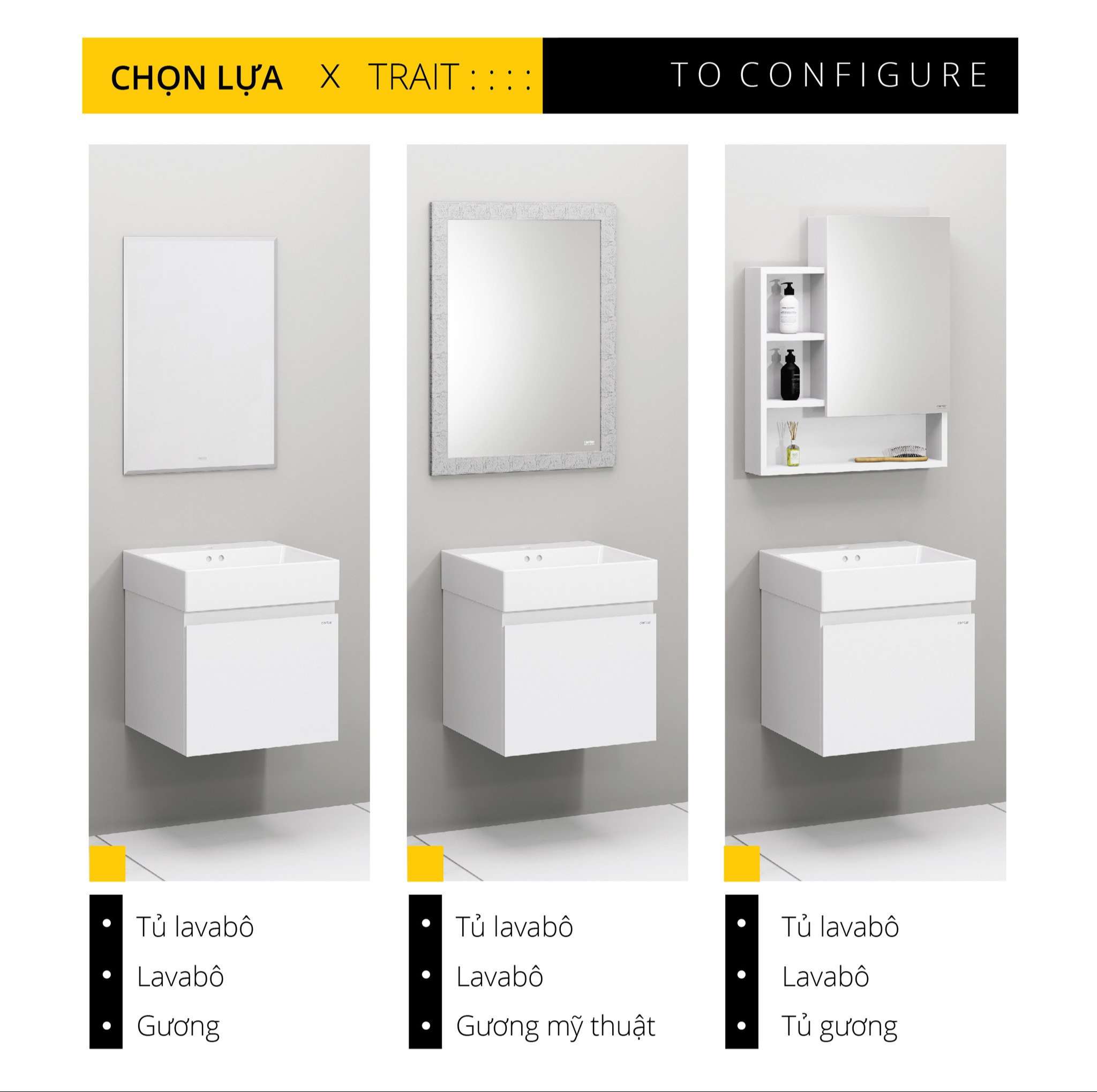 Tủ chậu cabinet Caesar LF5263+EH05263AV