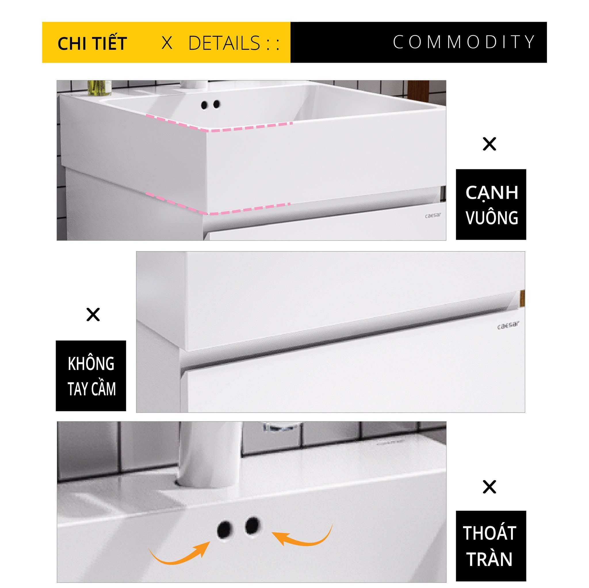 Tủ chậu cabinet Caesar LF5263+EH05263AV