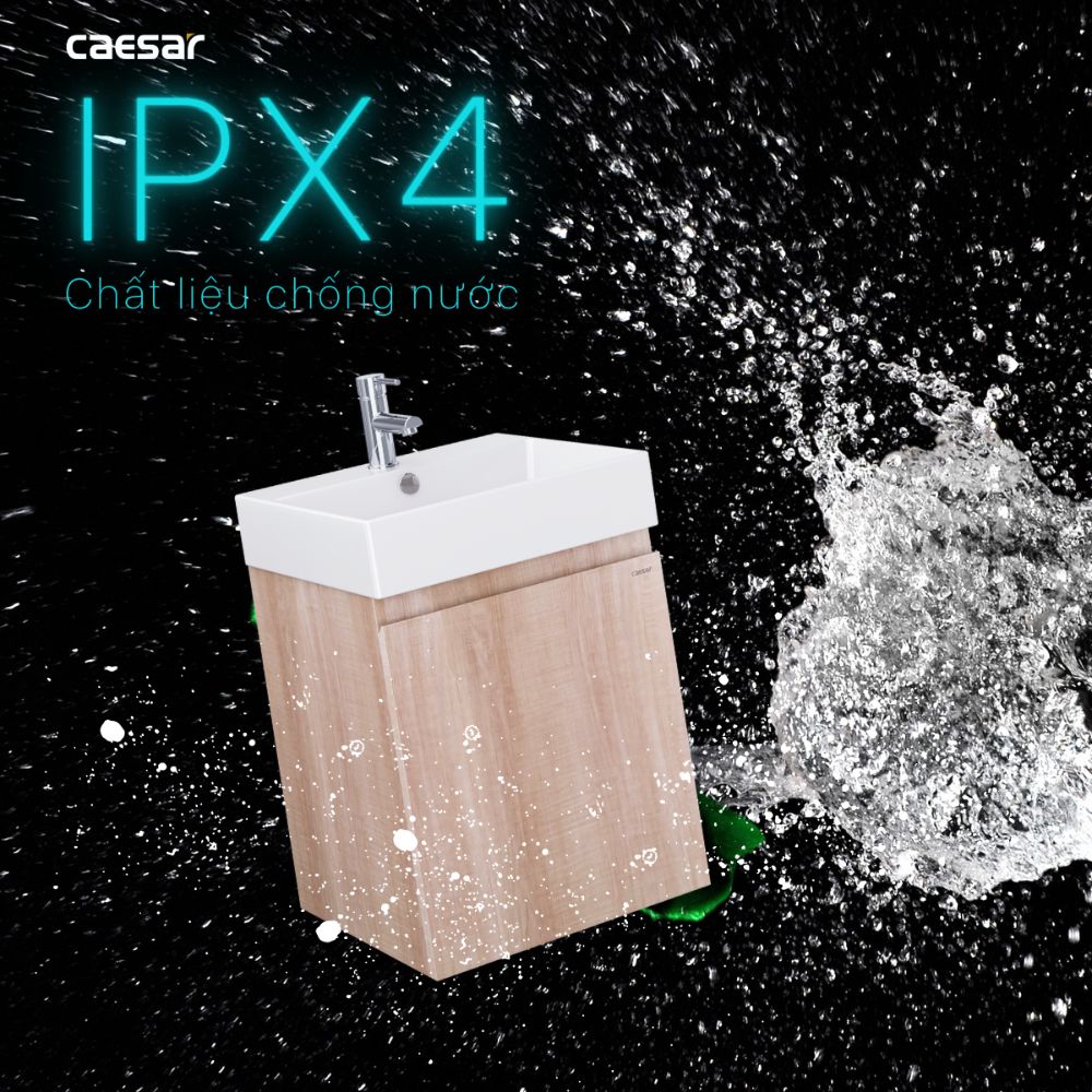 Bộ tủ chậu cabinet treo vân gỗ Caesar LF5263+EH05263AW7V