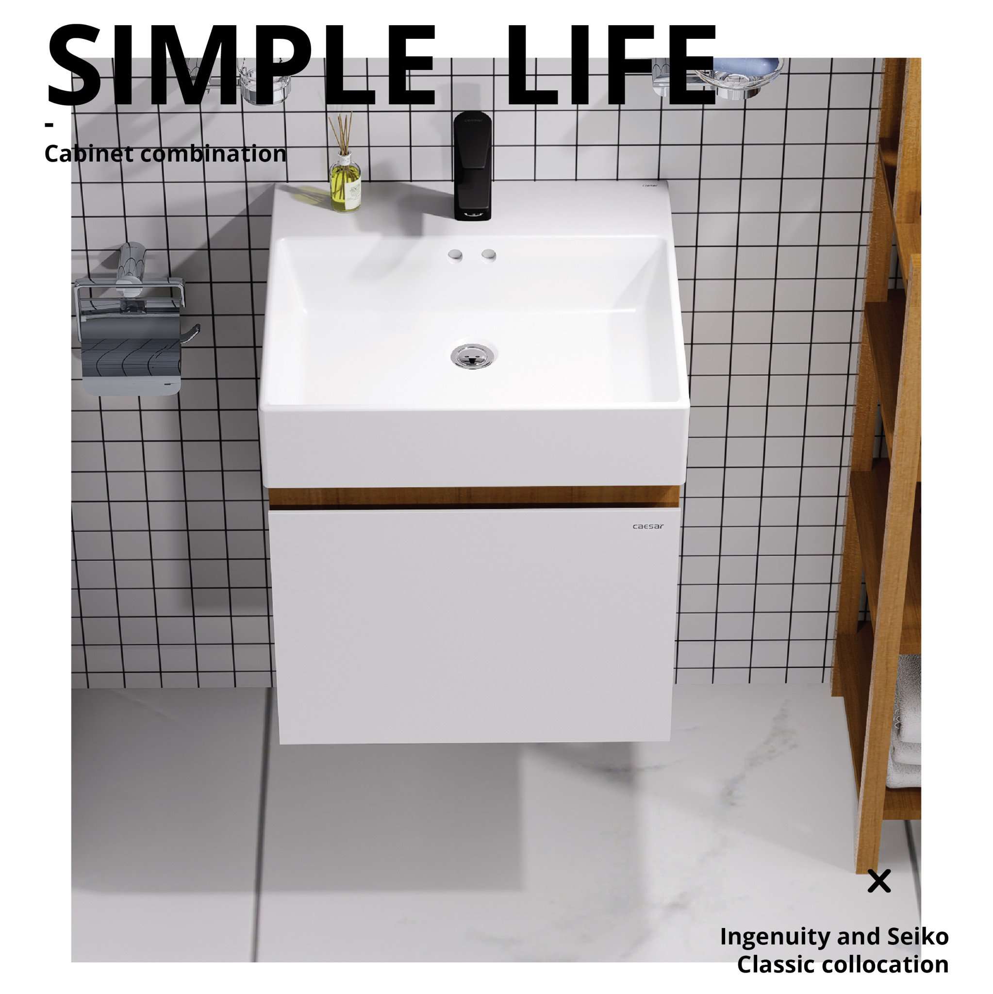 Tủ chậu cabinet Caesar LF5263+EH05263AWV