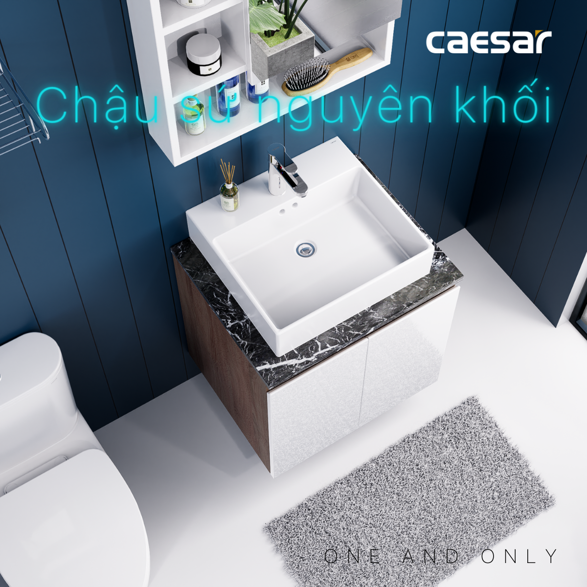 Bộ tủ chậu cabinet Caesar LF5263+EH46001AWV