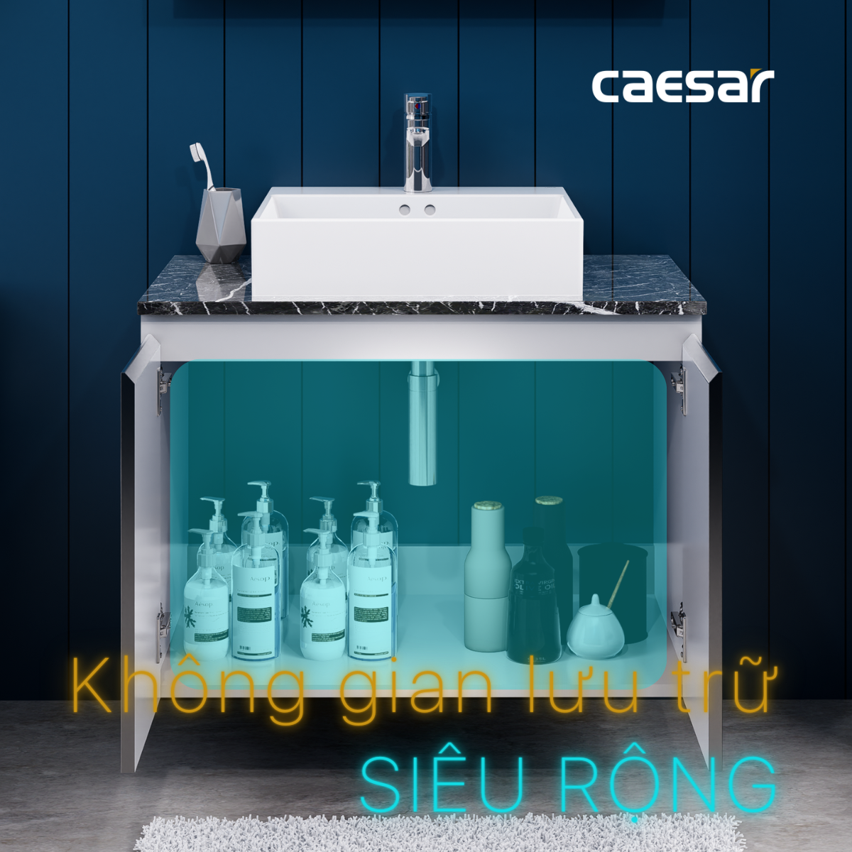 Bộ tủ chậu cabinet Caesar LF5263+EH48001ADV