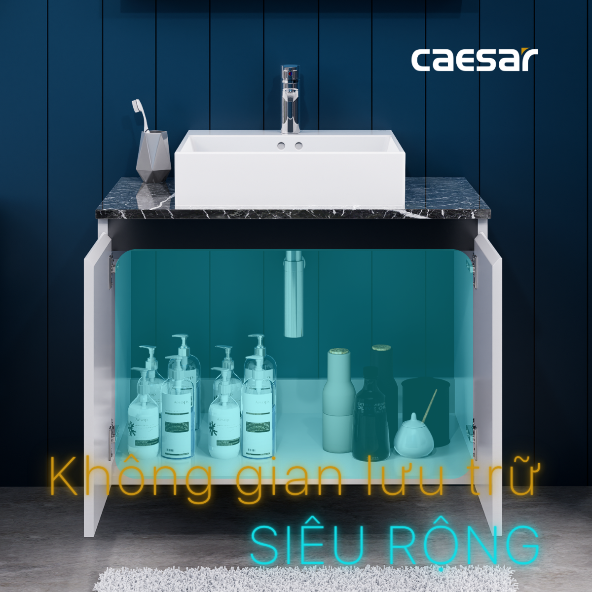 Bộ tủ chậu cabinet Caesar LF5263+EH48001AV