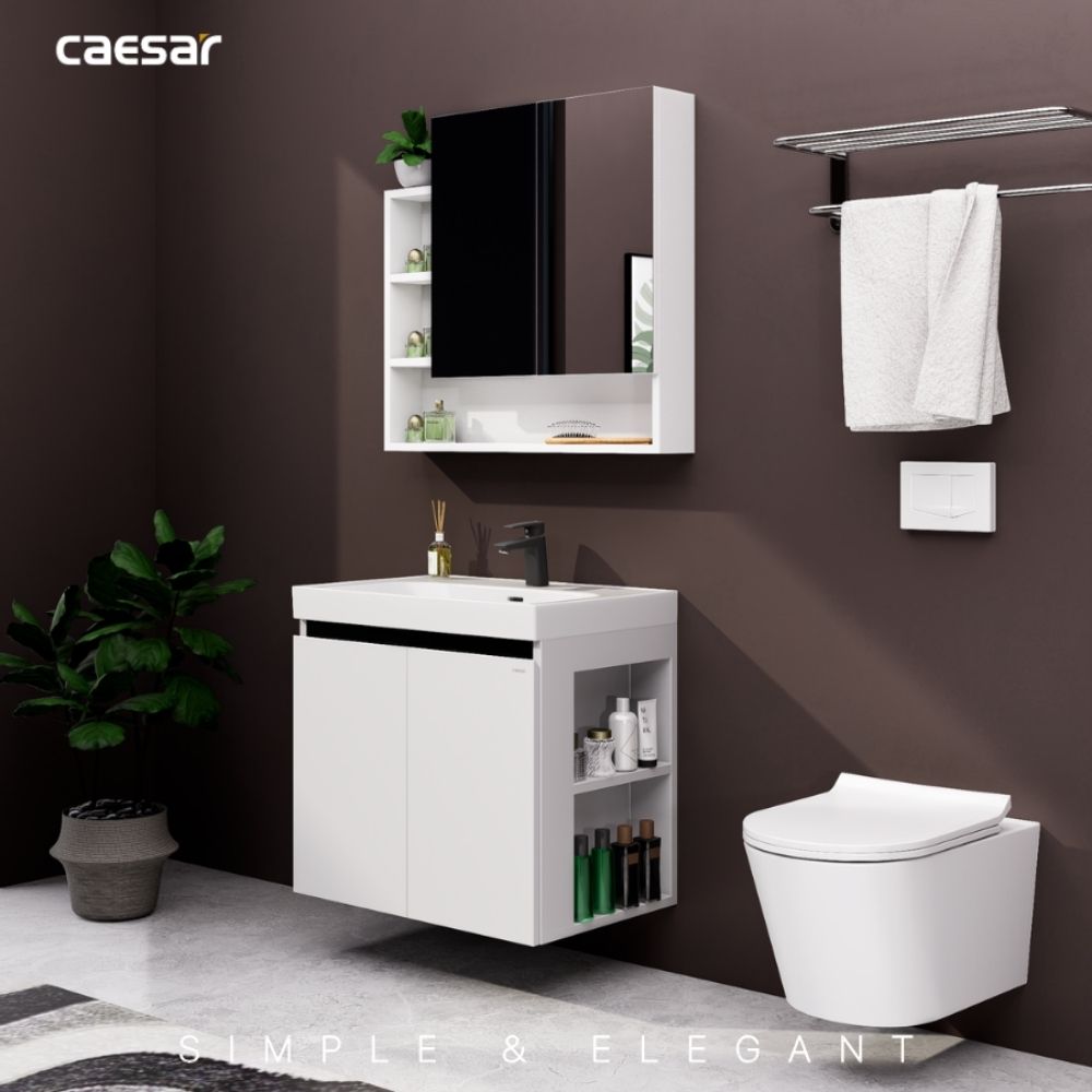 Bộ tủ chậu cabinet treo Caesar LF5357+EH15357CRV