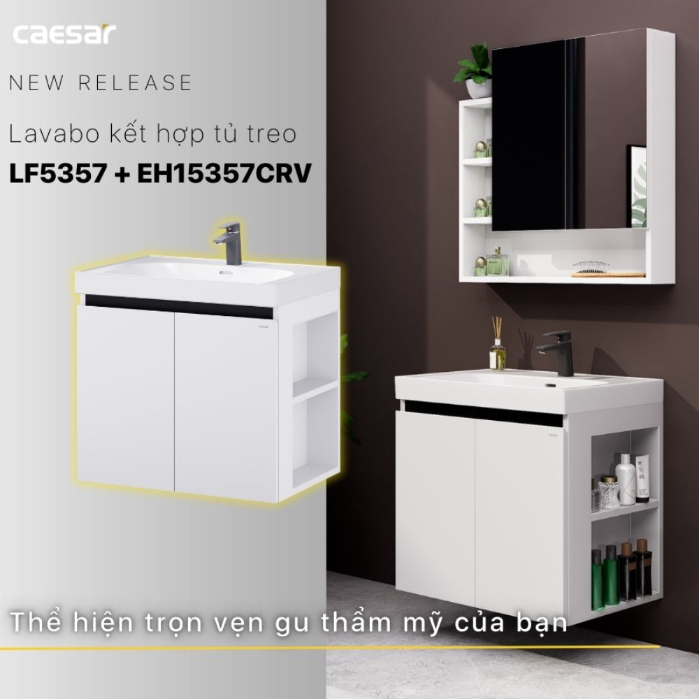 Bộ tủ chậu cabinet treo Caesar LF5357+EH15357CRV