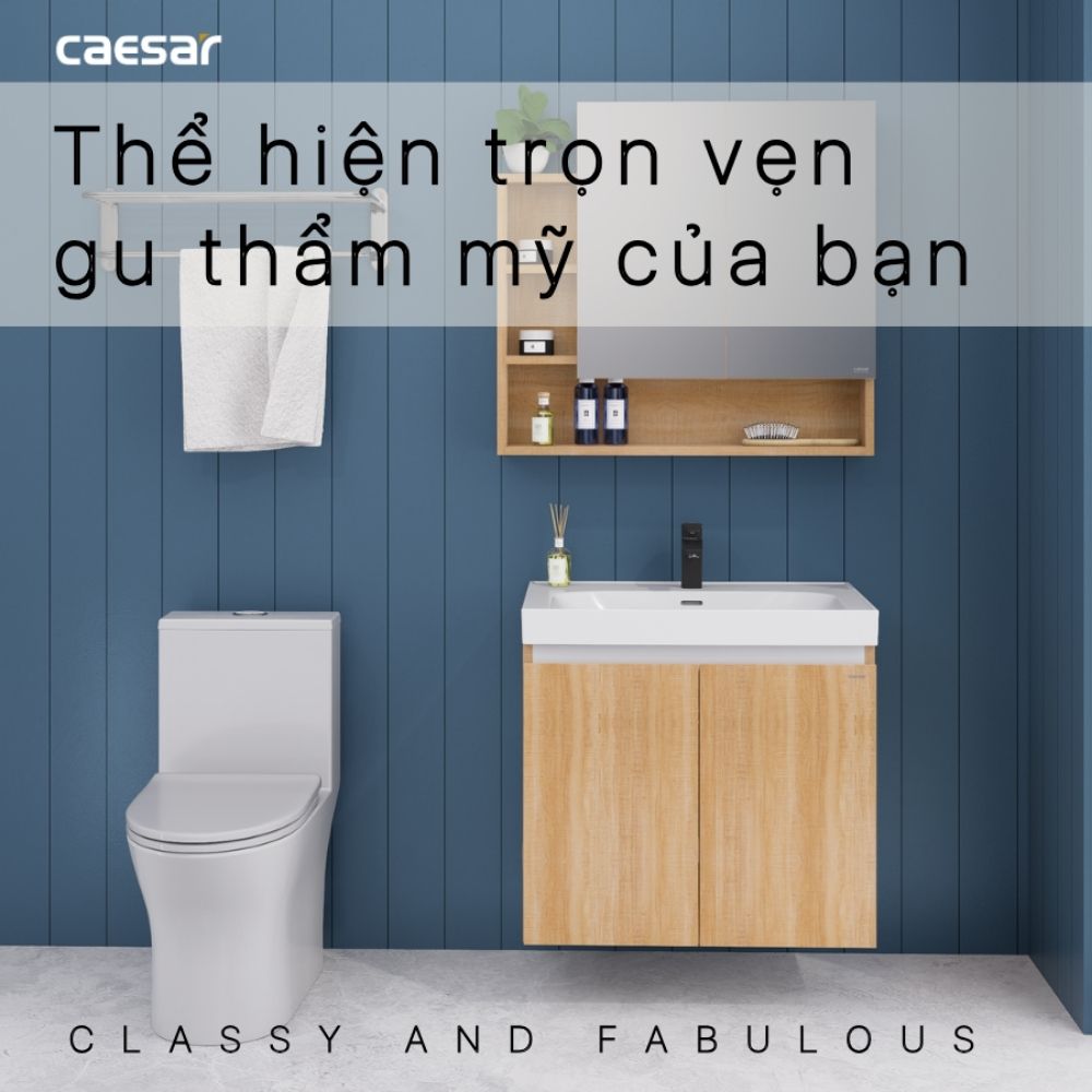 Bộ tủ chậu cabinet treo Caesar LF5357+EH15357CRW7V