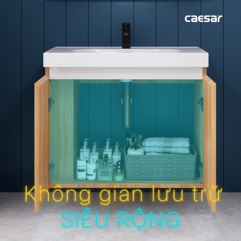 Bộ tủ chậu cabinet treo Caesar LF5358+EH15358CLW7V