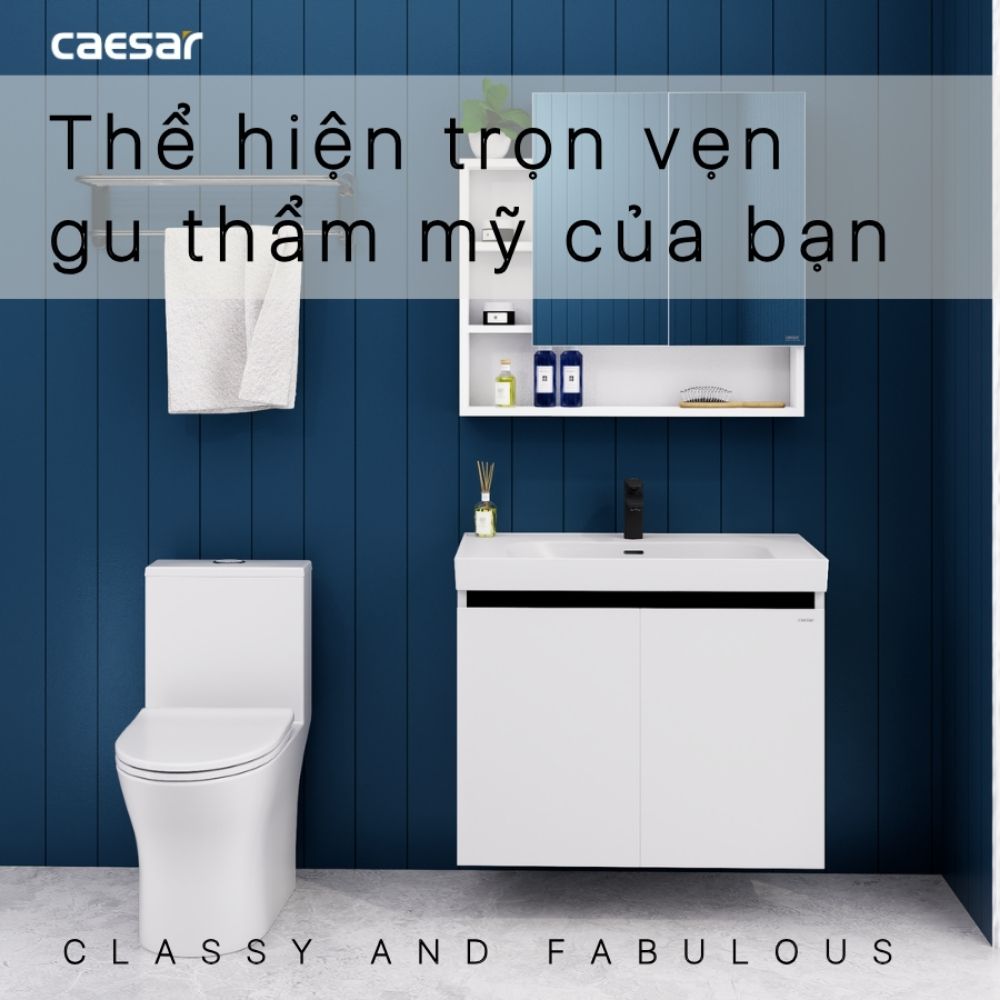 Bộ tủ chậu cabinet treo Caesar LF5358+EH15358CRV