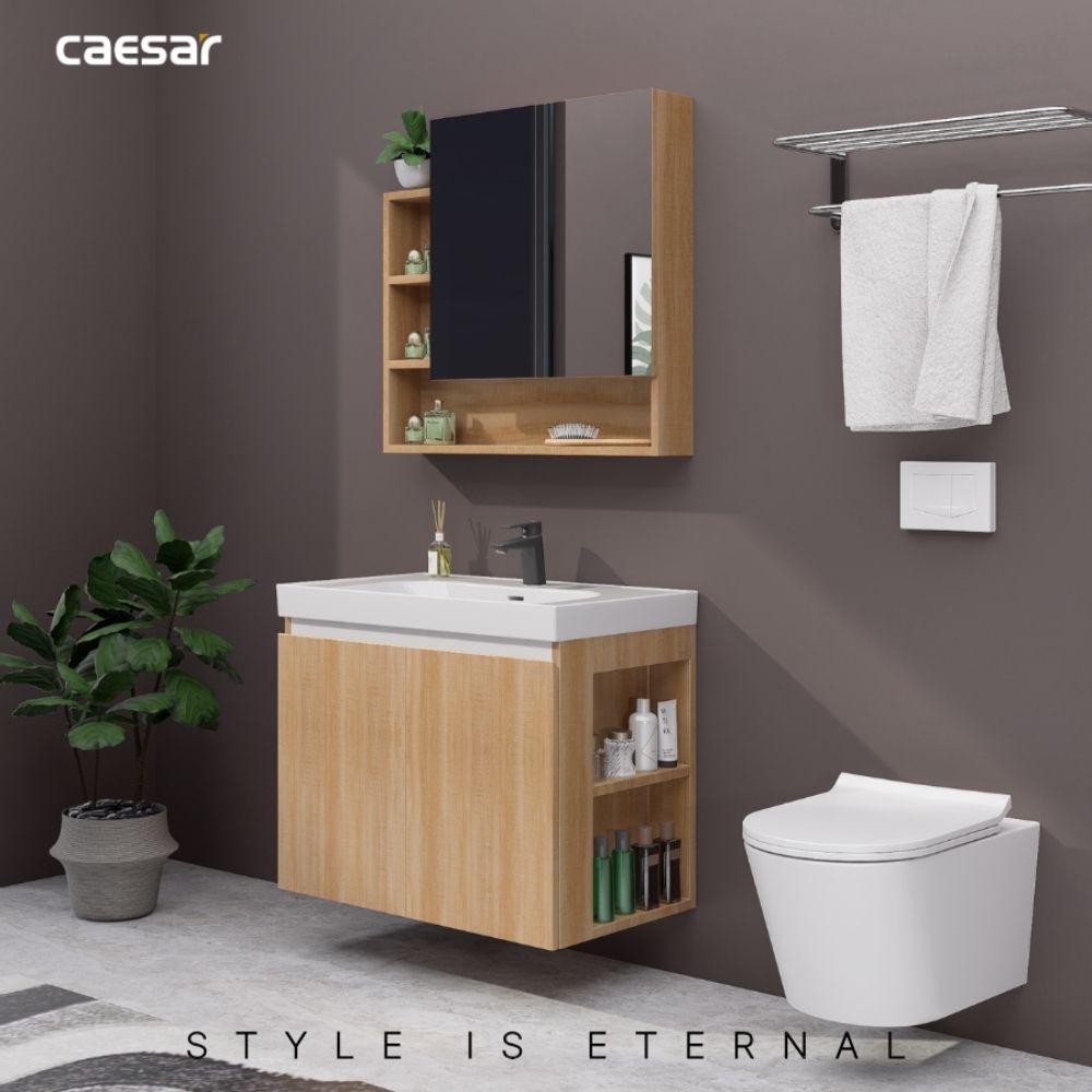 Bộ tủ chậu cabinet treo Caesar LF5358+EH15358CRW7V
