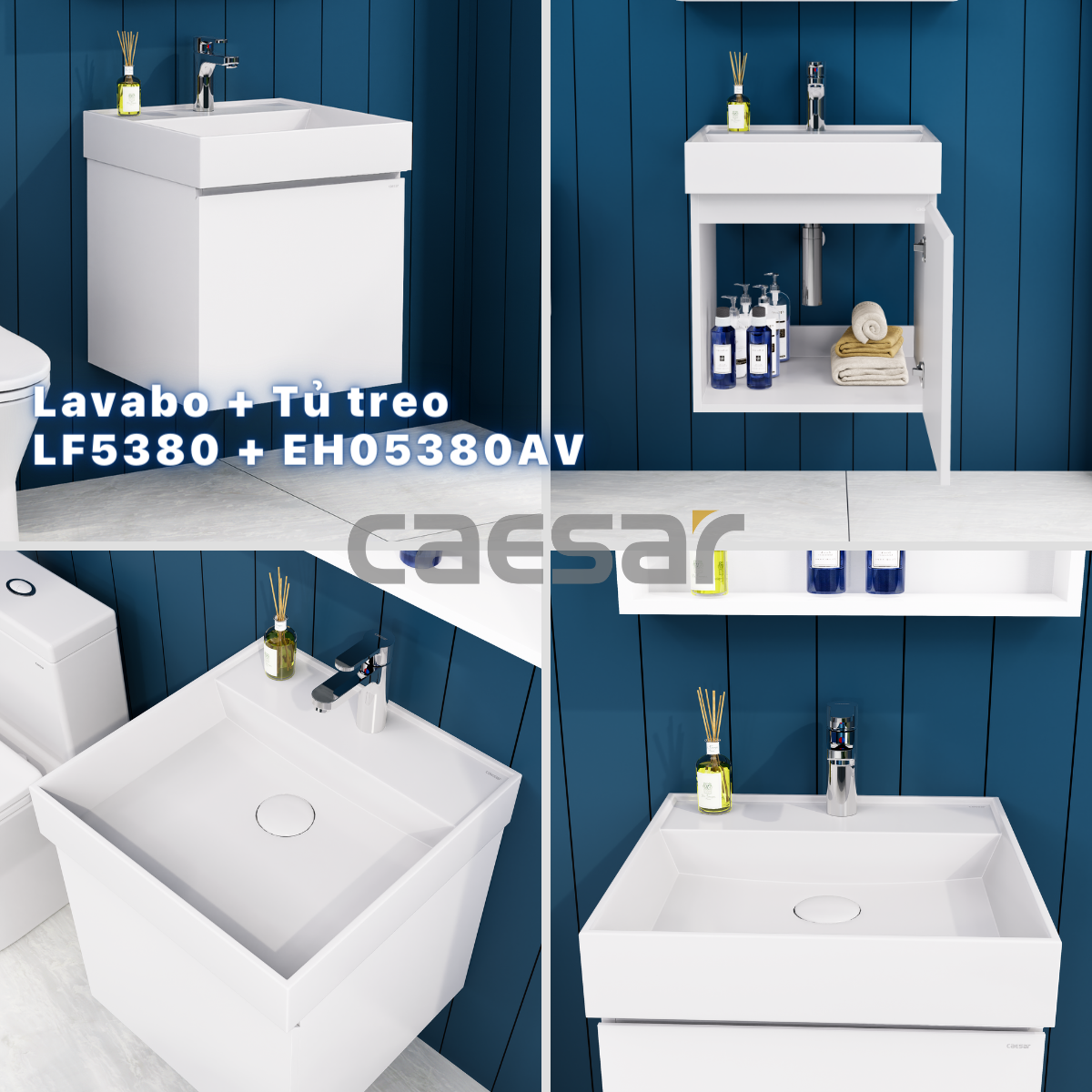 Tủ lavabo liền bàn Caesar LF5380+EH05380AV