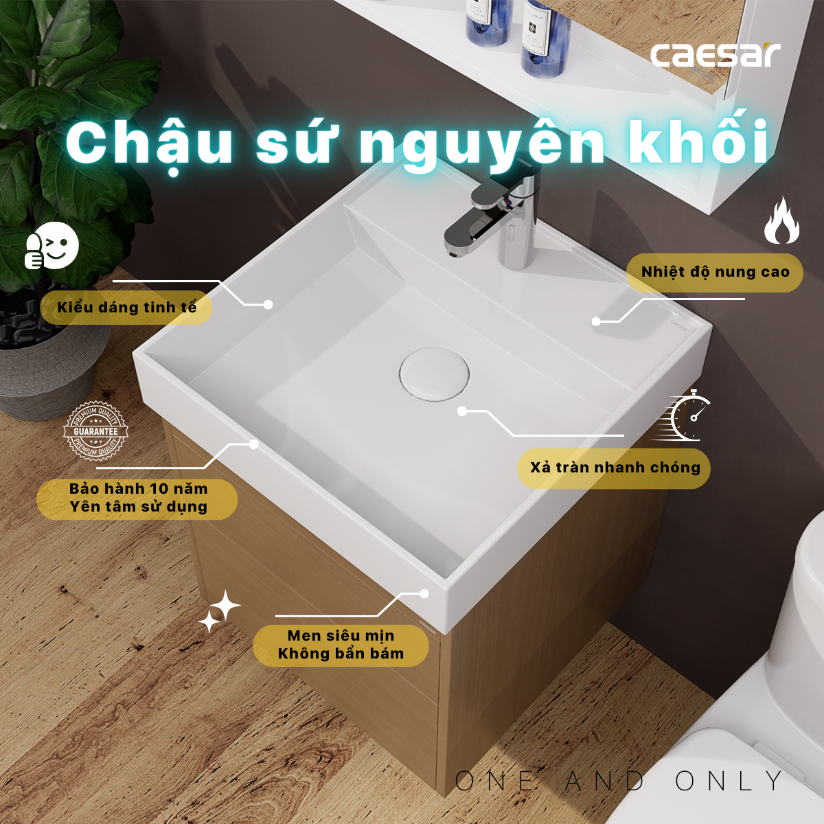 Bộ tủ chậu cabinet Caesar LF5380+EH05380DWV