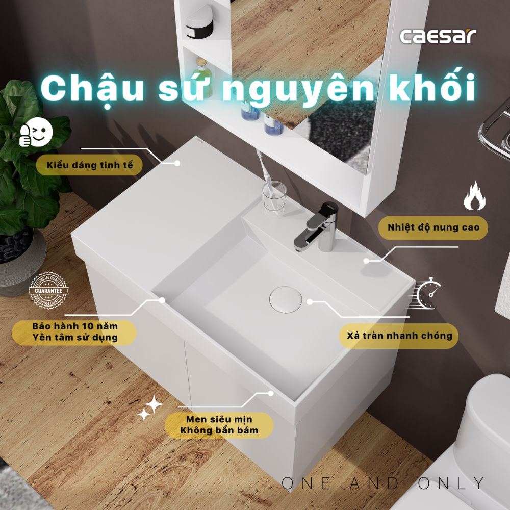 Bộ tủ lavabo Caesar LF5384+EH05382AV