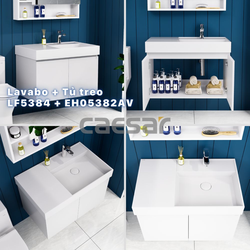 Bộ tủ lavabo Caesar LF5384+EH05382AV