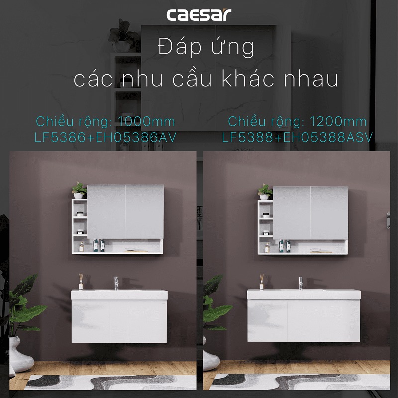 Tủ lavabo liền bàn Caesar LF5386+EH05386AV