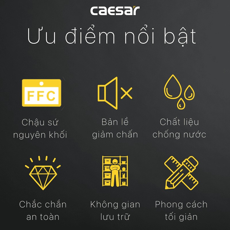 Tủ lavabo liền bàn Caesar LF5386+EH05386AV