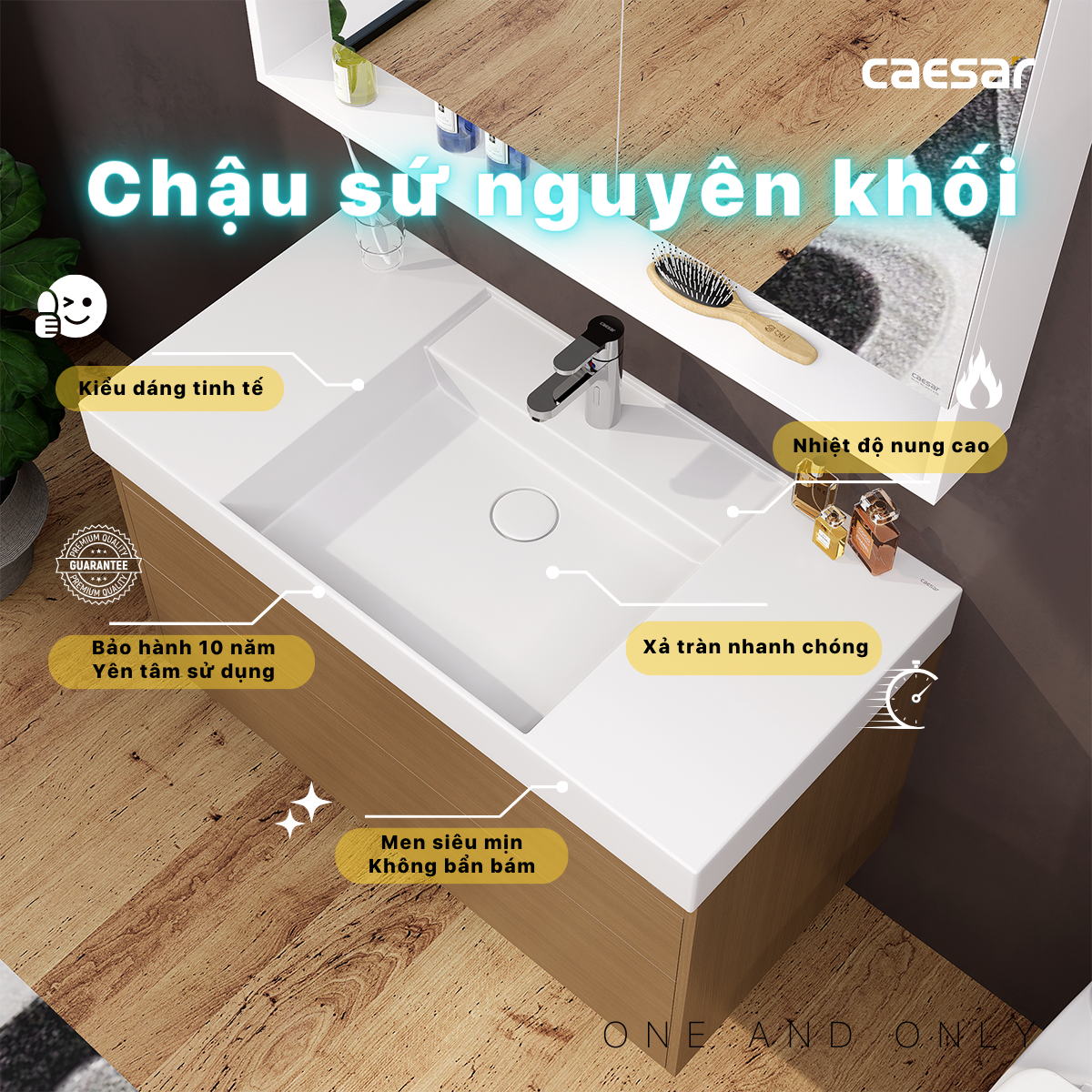 Bộ tủ chậu cabinet Caesar LF5386+EH05386DWV